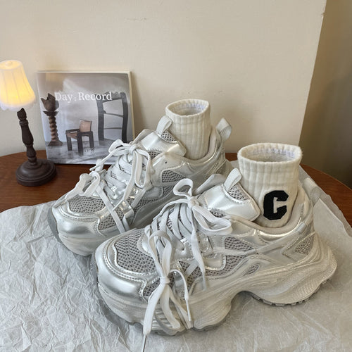 Damen Sportliche Chunky Sneakers EB