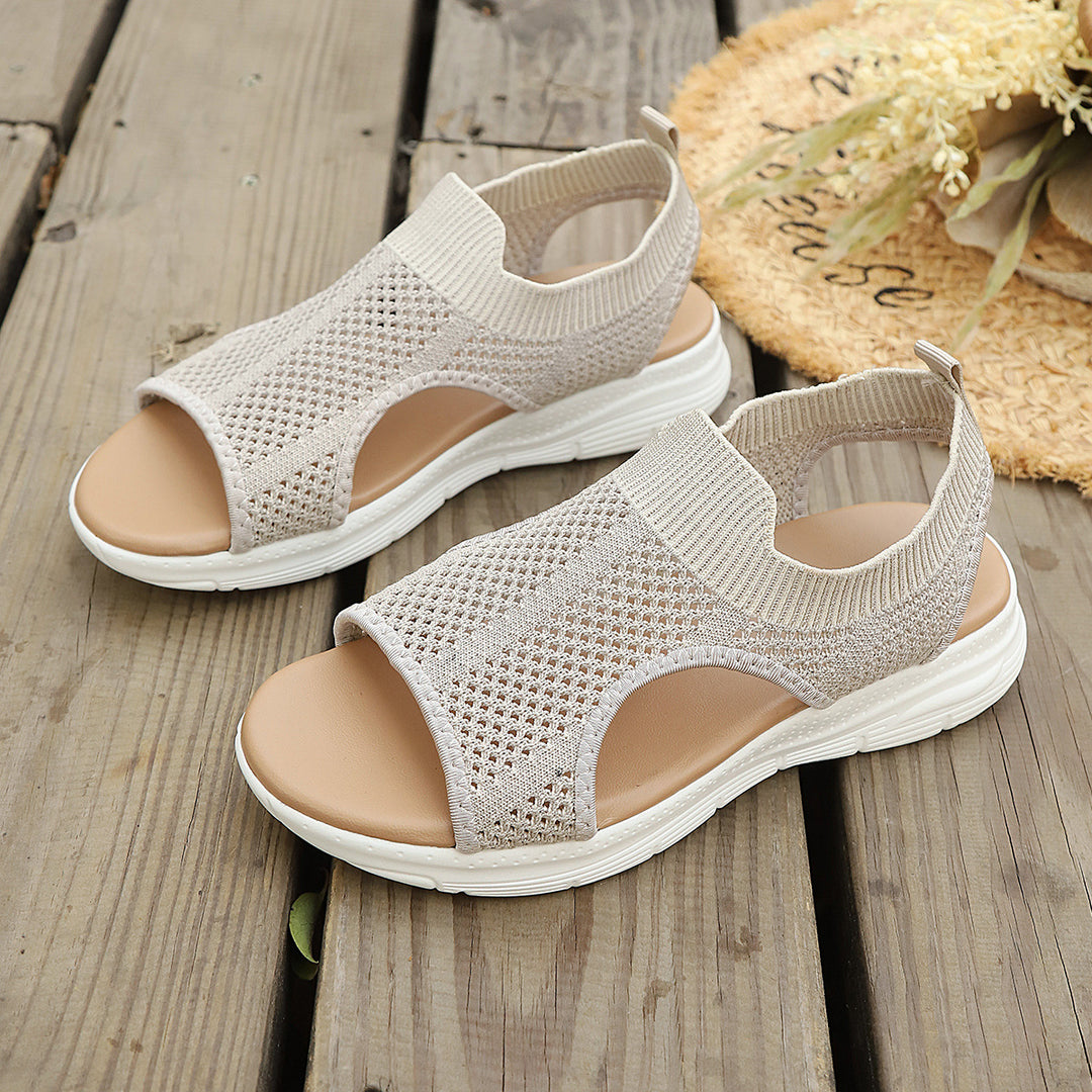 Damen Freizeitsandalen mit atmungsaktivem Obermaterial und rutschfester Sohle EB