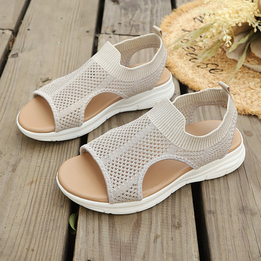 Damen Freizeitsandalen mit atmungsaktivem Obermaterial und rutschfester Sohle EB