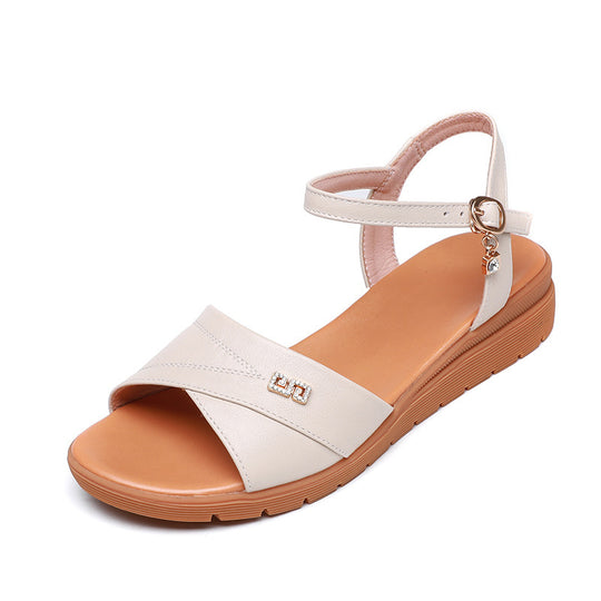 Damen Komfortable Sandalen mit verstellbarem Riemen und anatomischem Fußbett EB