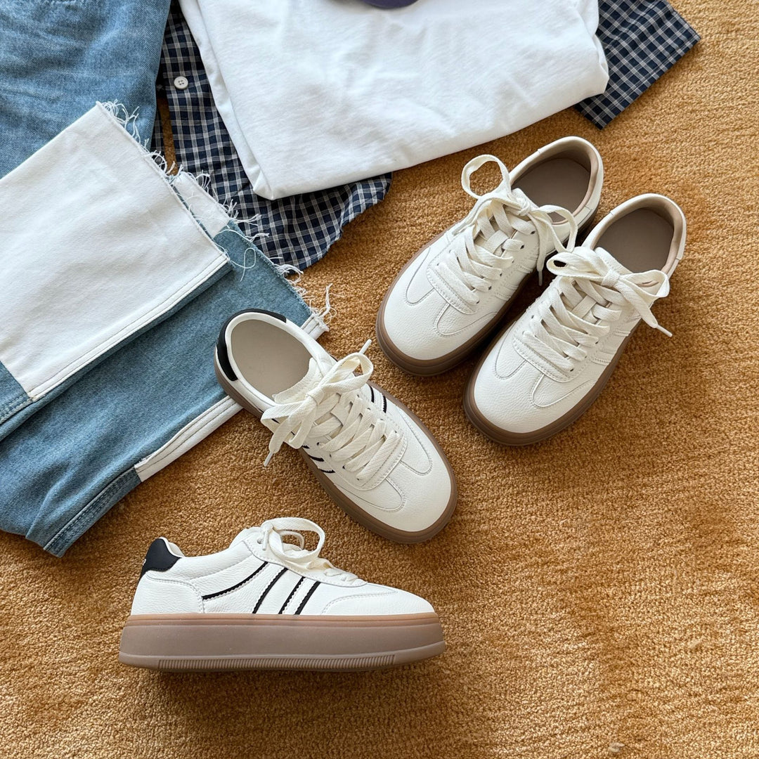 Damen Komfortable und trendige Sneaker mit vulkanisierter Gummisohle EB