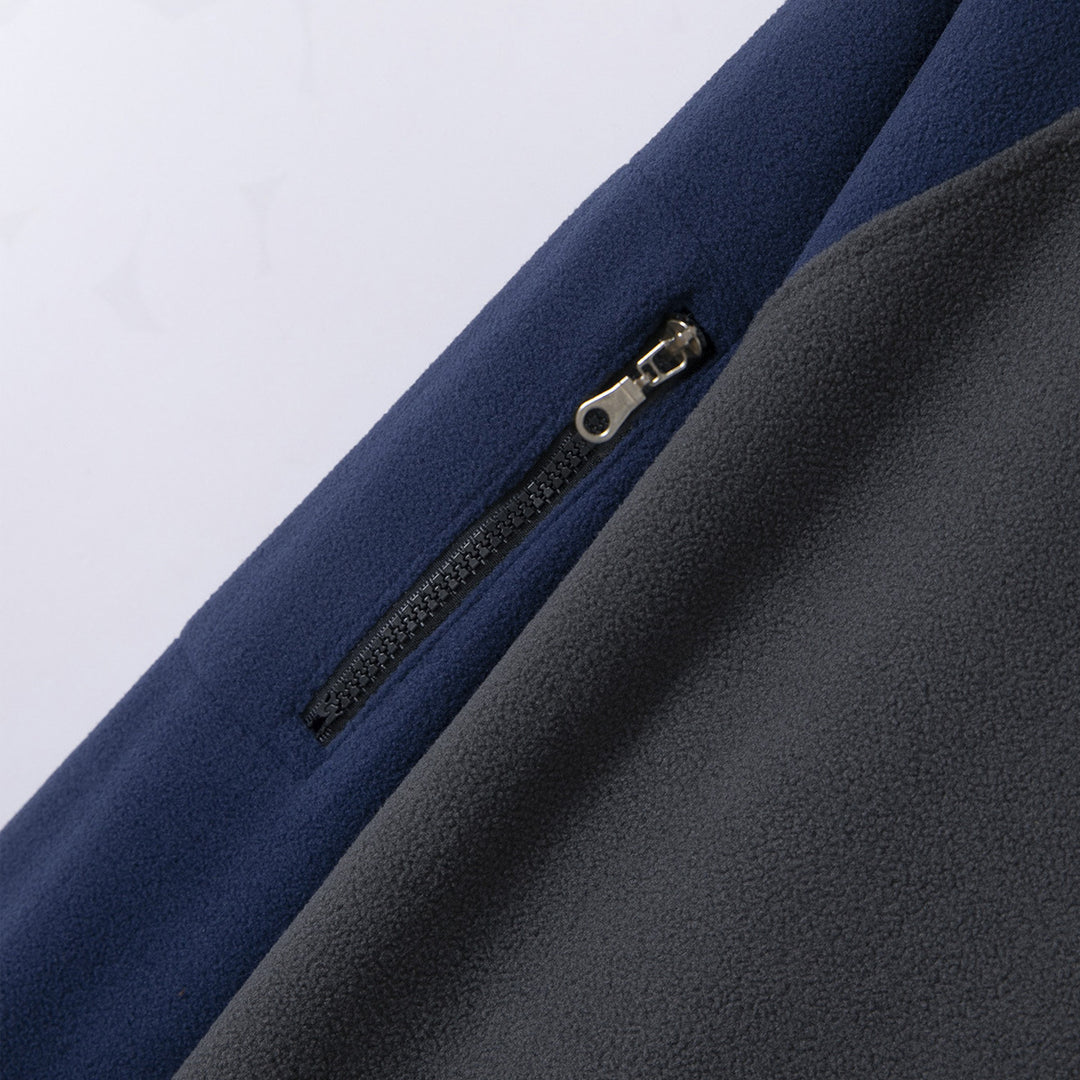 Herren funktionale Fleecejacke mit Stehkragen und Reißverschluss EB