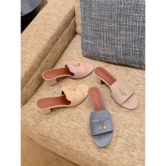 Damen elegante Slipper mit modischer Schleifenapplikation EB