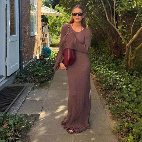 DamenMaxikleid mit Raffungen EB