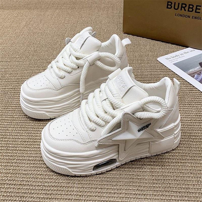Damen Plattform-Sneaker mit modischem Stern-Design und bequemer Dämpfung EB
