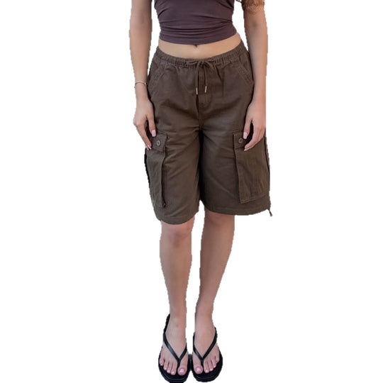 Damen Cargo-Shorts mit elastischem Bund und praktischen Seitentaschen EB