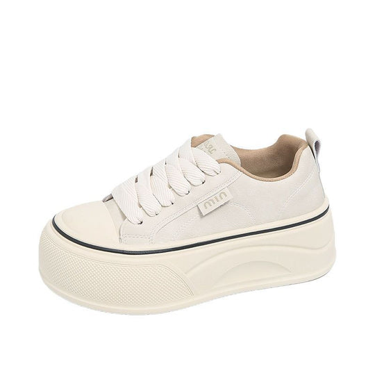 Damen Komfortable Plateau-Sneaker mit elastischen Schnürsenkeln EB