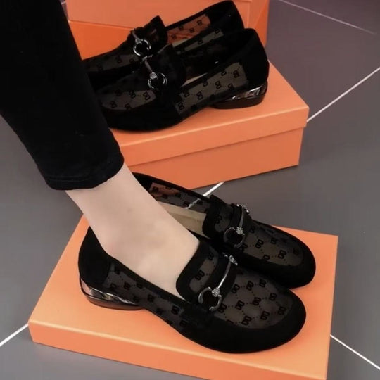 Damen Ballerinas mit elegantem Transparenz-Design und modischen Akzenten EB