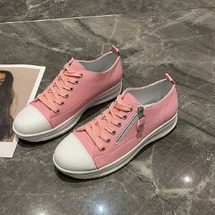 Damen modische Sneakers mit praktischem Reißverschluss und atmungsaktivem Obermaterial EB