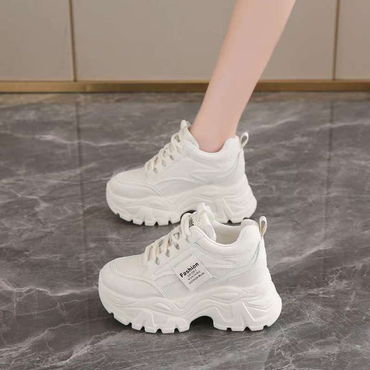 Damen Plattform Sneakers mit modischem Design und bequemer Dämpfung EB