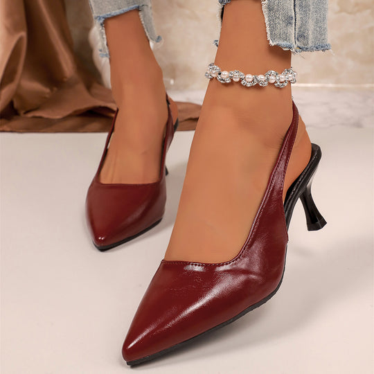 Damen Slingback-Pumps mit elegantem spitzem Design und dezentem Absatz EB