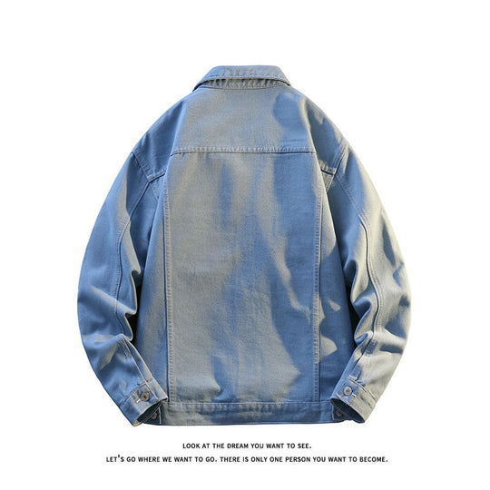Herren lässige Jacke mit zwei Brusttaschen und sanfter Textur EB