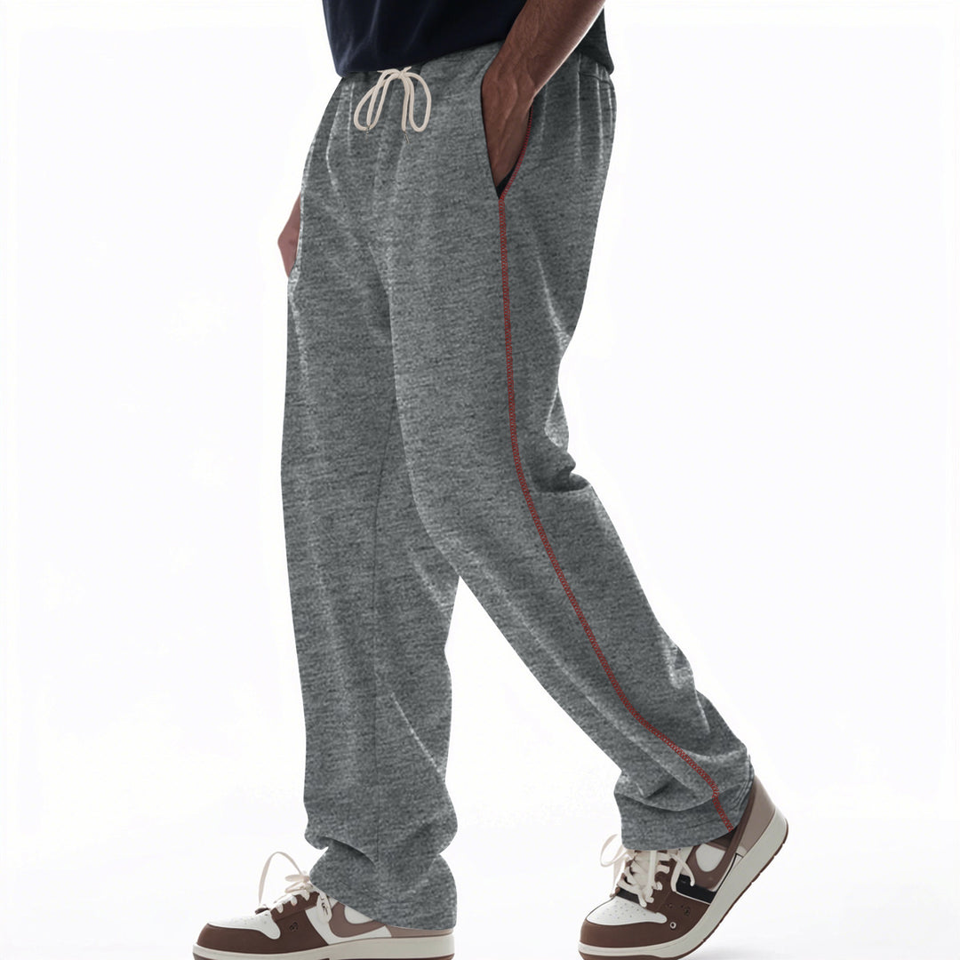 Herren bequeme Jogginghose mit Reißverschluss und seitlichen Taschen EB