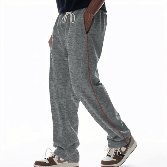 Herren bequeme Jogginghose mit Reißverschluss und seitlichen Taschen EB