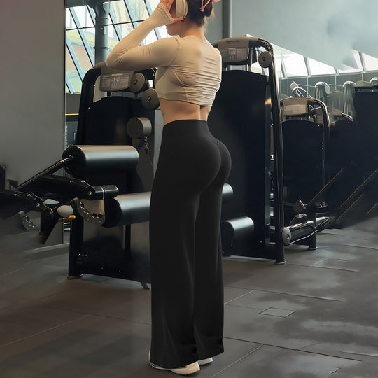 Damen Sportleggings mit hohem Bund und atmungsaktivem Material EB