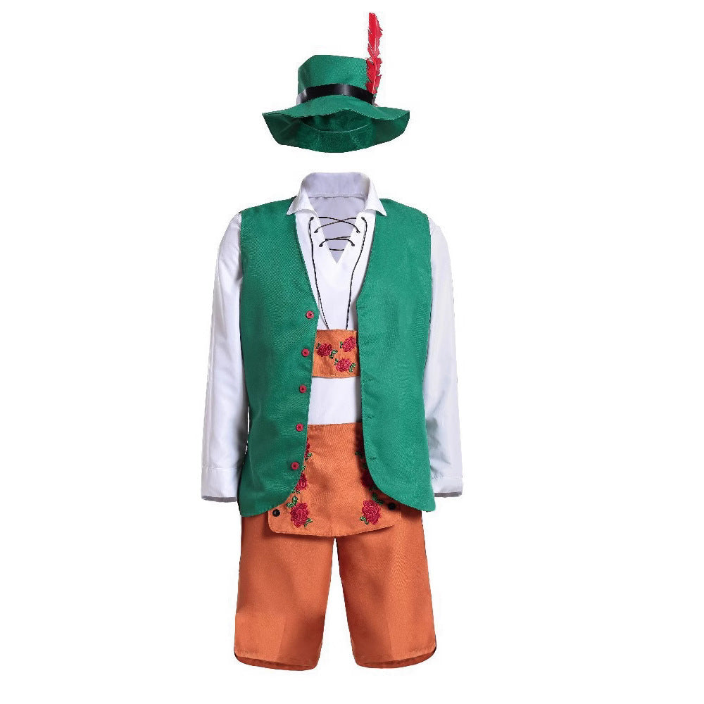 Damen nan traditionelles Dirndlkleid mit Schürze und geschnürtem Mieder EB