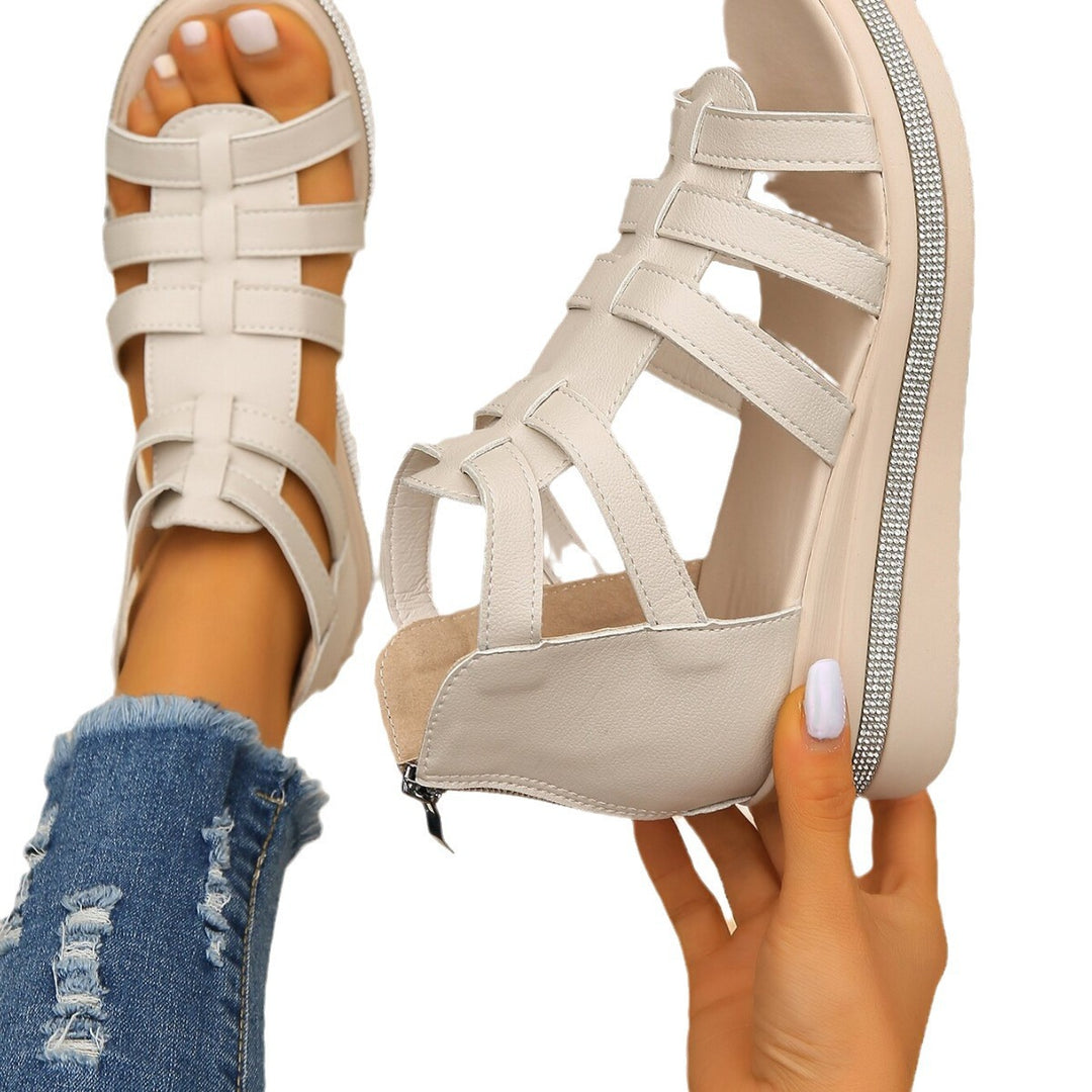 Damen bequeme Sandalen mit verstellbarem Riemensystem und sicherem Halt EB