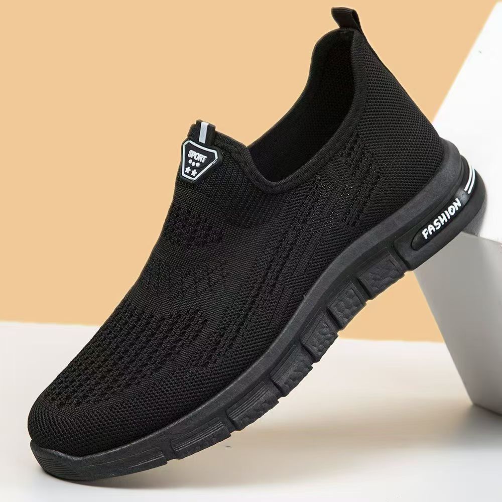 Damen Sportliche Slip-On Sneakers mit atmungsaktiver Oberflächenstruktur EB