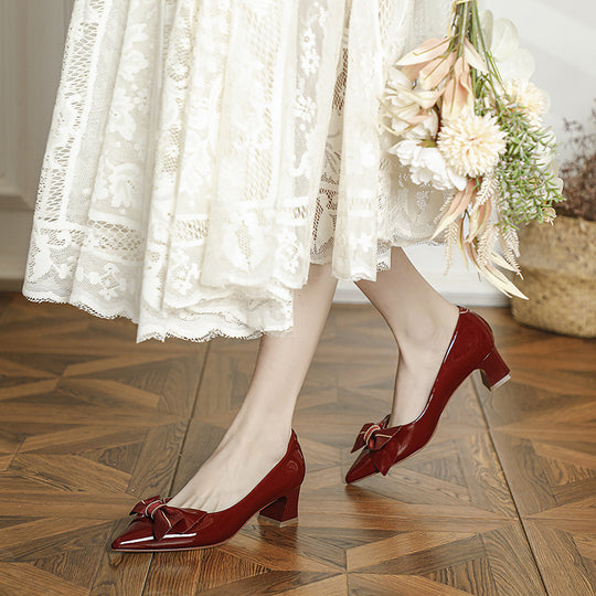 Damen Pumps mit eleganter Schleifenapplikation EB