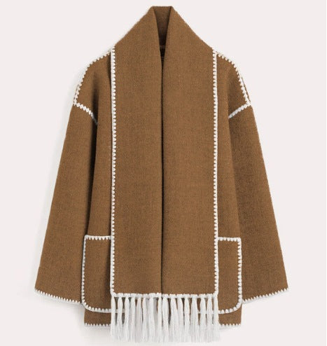 Damen Fransenjacke mit eleganter Saumverzierung EB