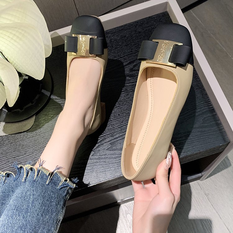 Damen elegante Ballerinas mit modischem Schleifenakzent EB
