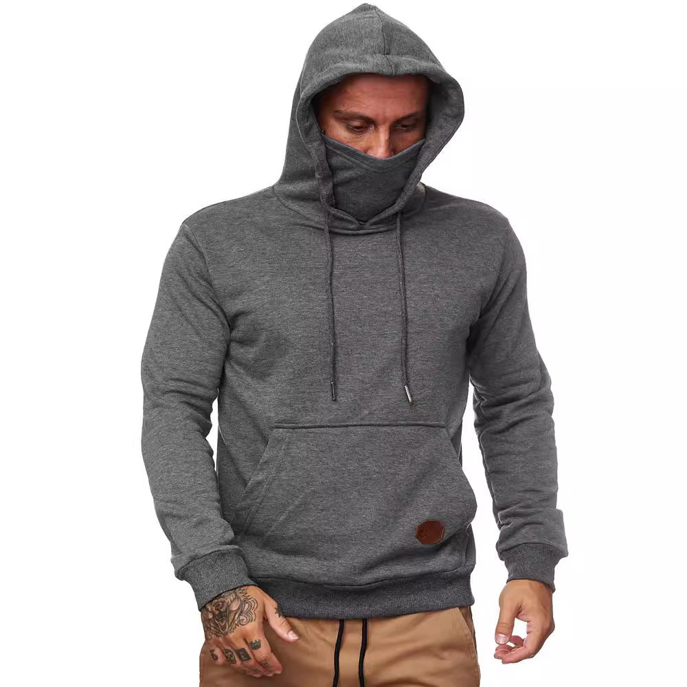 Herren Kapuzenpullover mit multifunktionalem Kragen EB