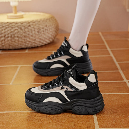 Damen modische Chunky Sneakers mit stabiler Profilsohle und atmungsaktiver Oberfläche EB