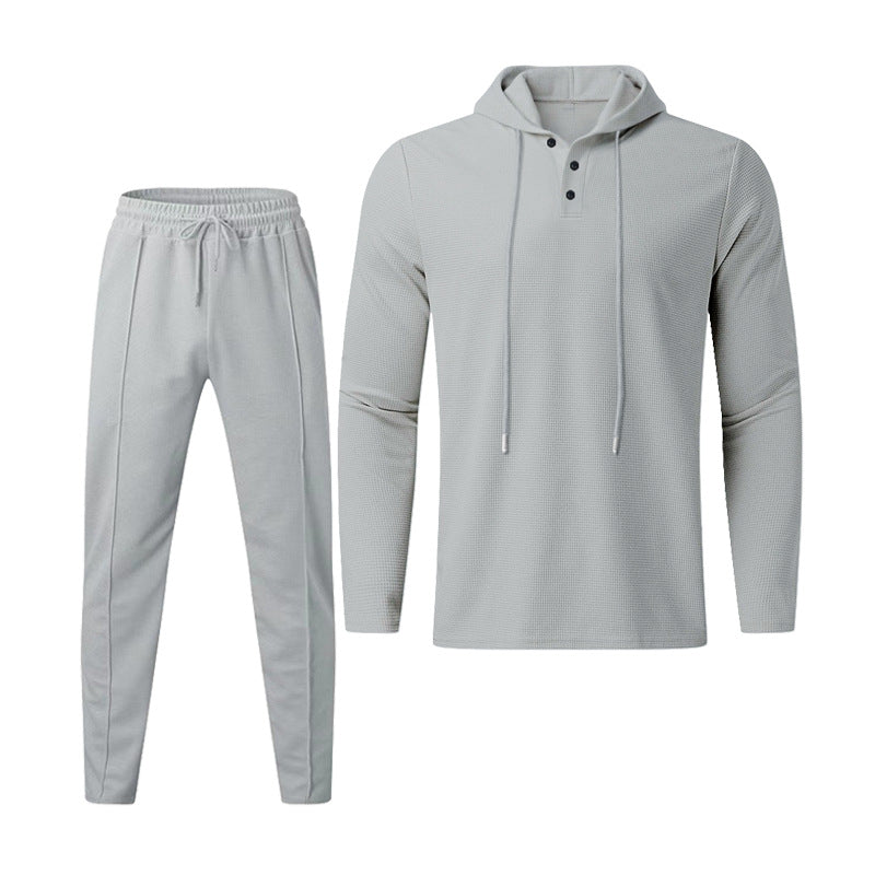Herren sportives Hoodie und Jogginghose Set im strukturierten Design EB