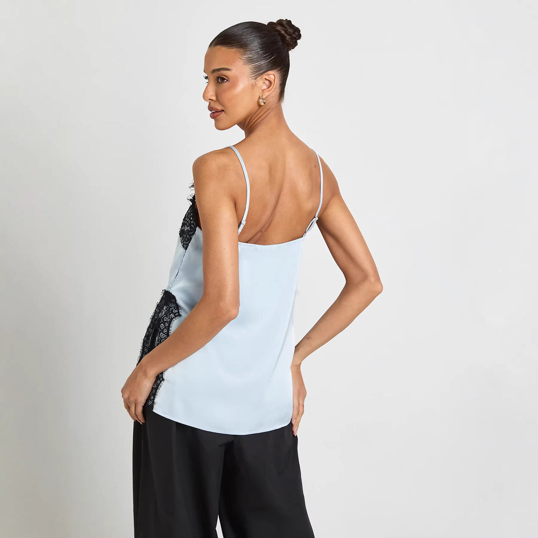 Damen Satin Cami mit Spitzenakzenten EB