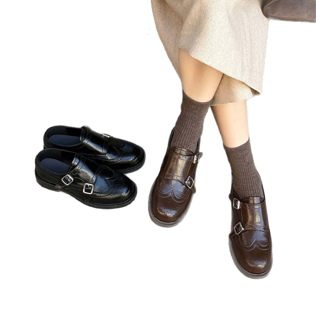 Damen stilvolle Slipper mit modischer Schnallenverzierung EB