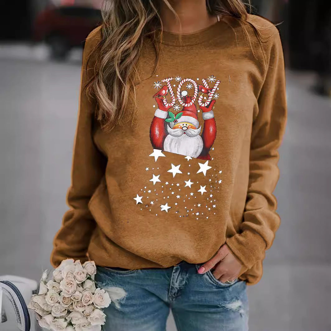 Damen Sweatshirt mit festlichem Weihnachtsmotiv EB