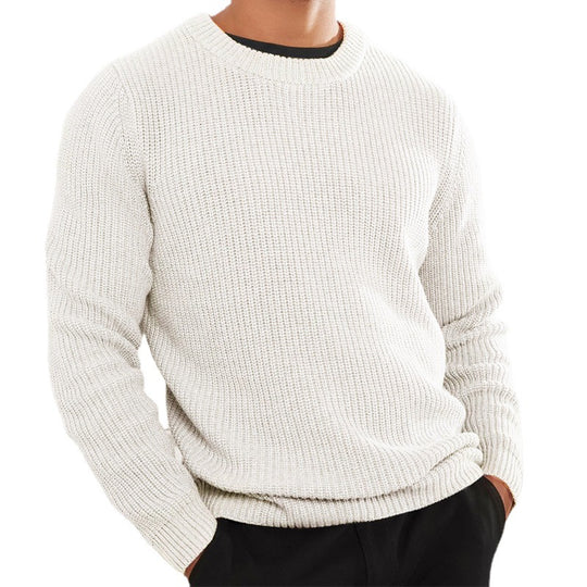 Herren Grobstrickpullover mit strukturiertem Design und hochgeschlossenem Kragen EB