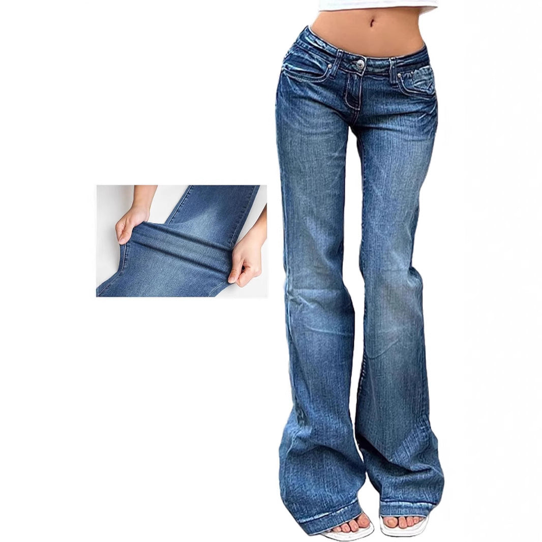 Damen Bootcut-Jeans mit flexibler Passform und hohem Bund EB