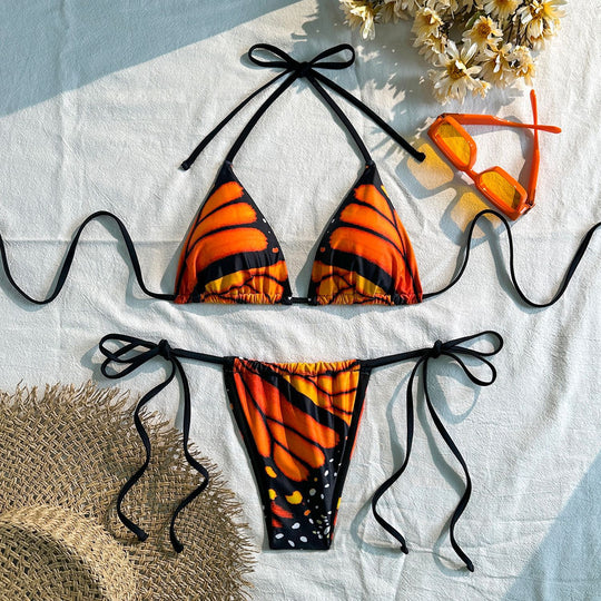 Damen Triangel-Bikini mit raffinierten Binde-Details EB