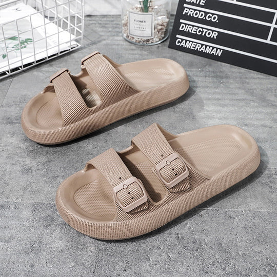 Damen Komfortable Sandalen mit Doppel-Schnallen EB