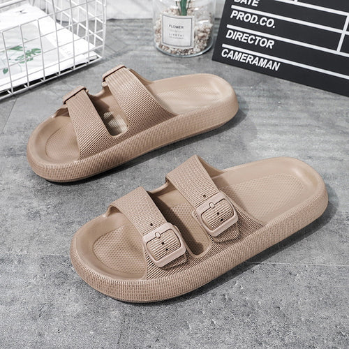 Damen Komfortable Sandalen mit Doppel-Schnallen EB