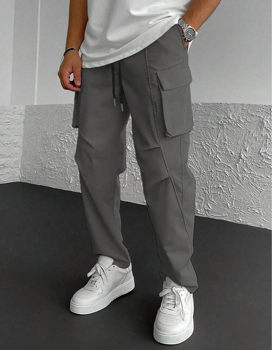 Herren Cargo-Hose mit multifunktionalen Taschen und elastischem Bund EB