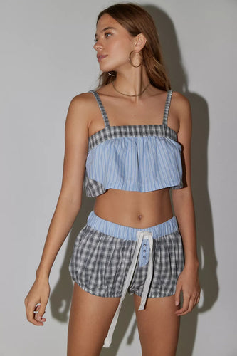 Damen gestreiftes Loungewear-Set EB