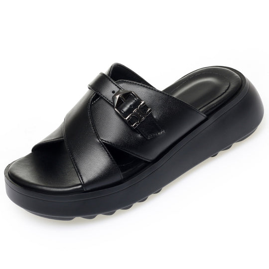 Damen Wedge-Sandaletten mit modischem Riemendesign und bequemer Sohle EB