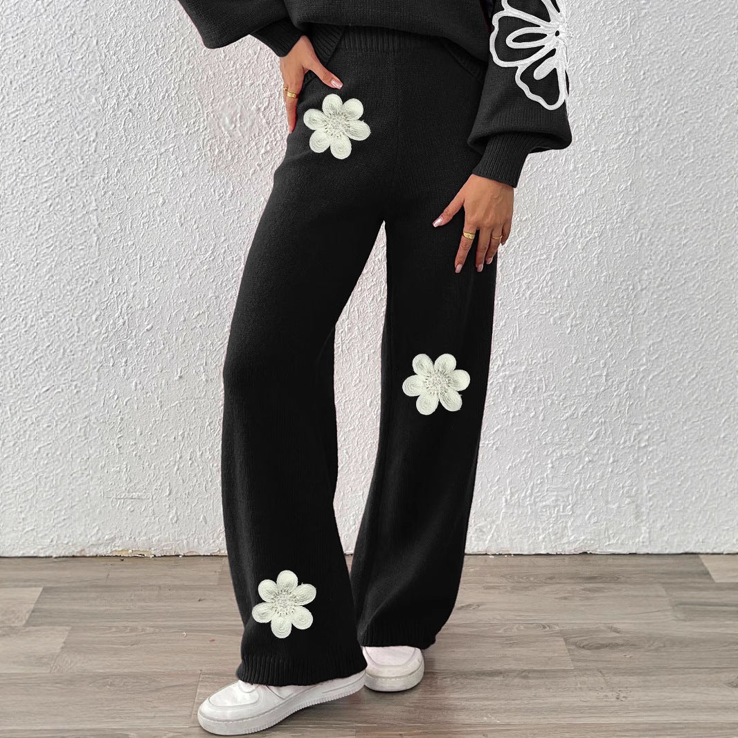 Damen Weite Strickhose EB