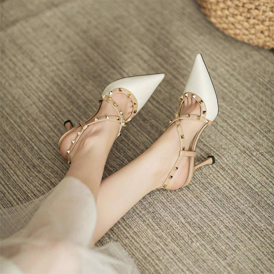 Damen Slingback-Pumps mit dekorativen Schmuckdetails EB
