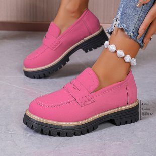 Damen Slipper im eleganten Mokassin-Stil mit rutschfester Profilsohle EB