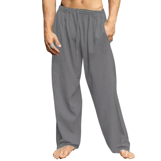 Herren bequeme Freizeit-Hose mit elastischem Bund und seitlichen Eingrifftaschen EB