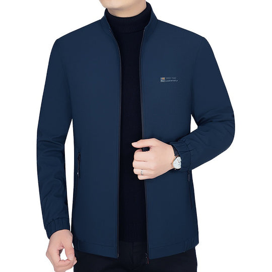 Herren Stehkragen-Jacke mit wärmendem Teddyfutter und Reißverschluss EB