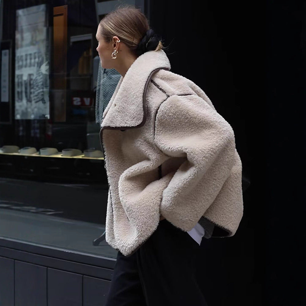 Damen oversized Teddyjacke EB