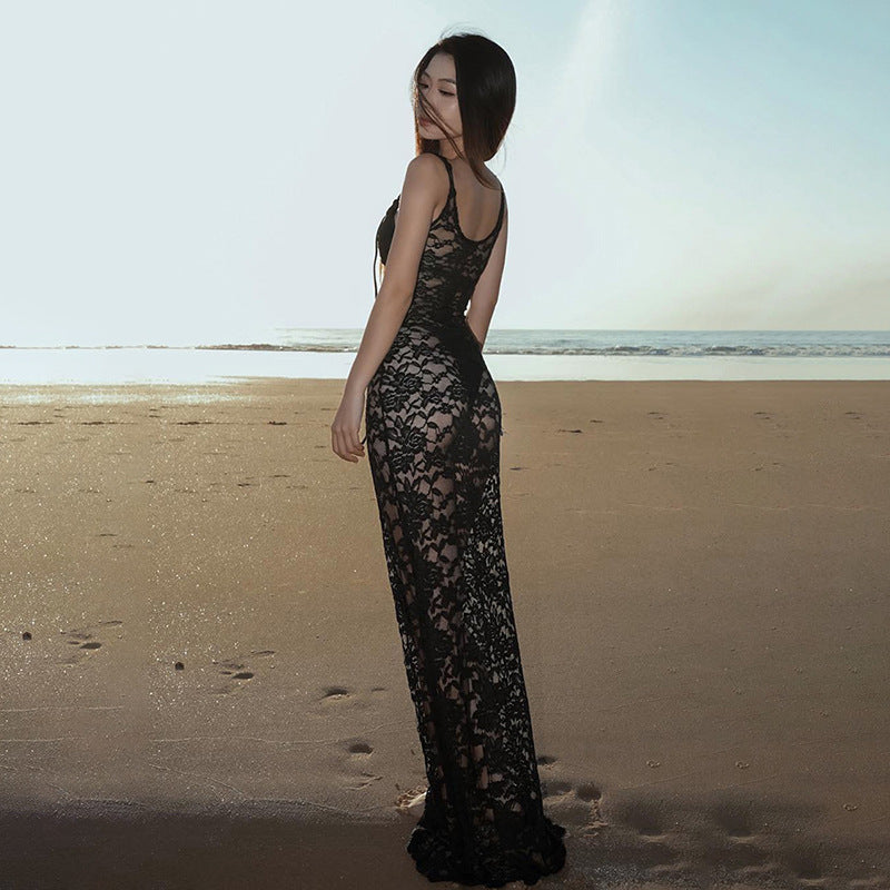 Damen Spitzenkleid im attraktiven Schnitt EB