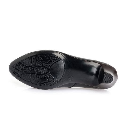 Damen Klassische Pumps mit elegantem Rüschendetail und bequemen Blockabsatz EB