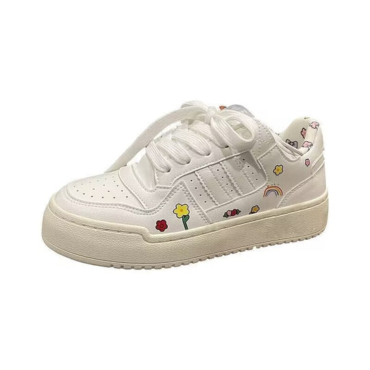 Damen Sportliche Sneakers mit floralem Design EB