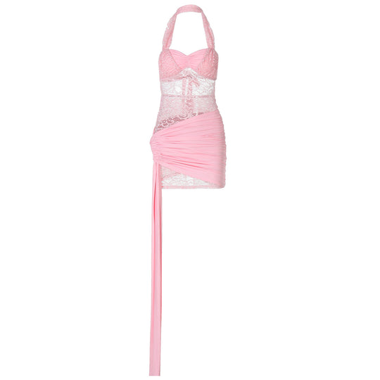 Damen Verspieltes Wickelkleid mit verzierten Details EB