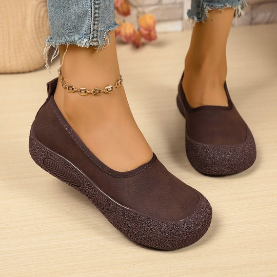 Damen bequeme Slip-On Schuhe mit rutschfester Sohle EB